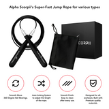 SuperSpeed(SS) Jump Rope with 2 Ropes, Auto-Locking System,More Speed and High Durability