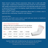 Elbow Copper Sleeve - Premium Copper Compression Wear 88% Copper Nylon.