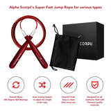 SuperSpeed(SS) Jump Rope with 2 Ropes, Auto-Locking System,More Speed and High Durability