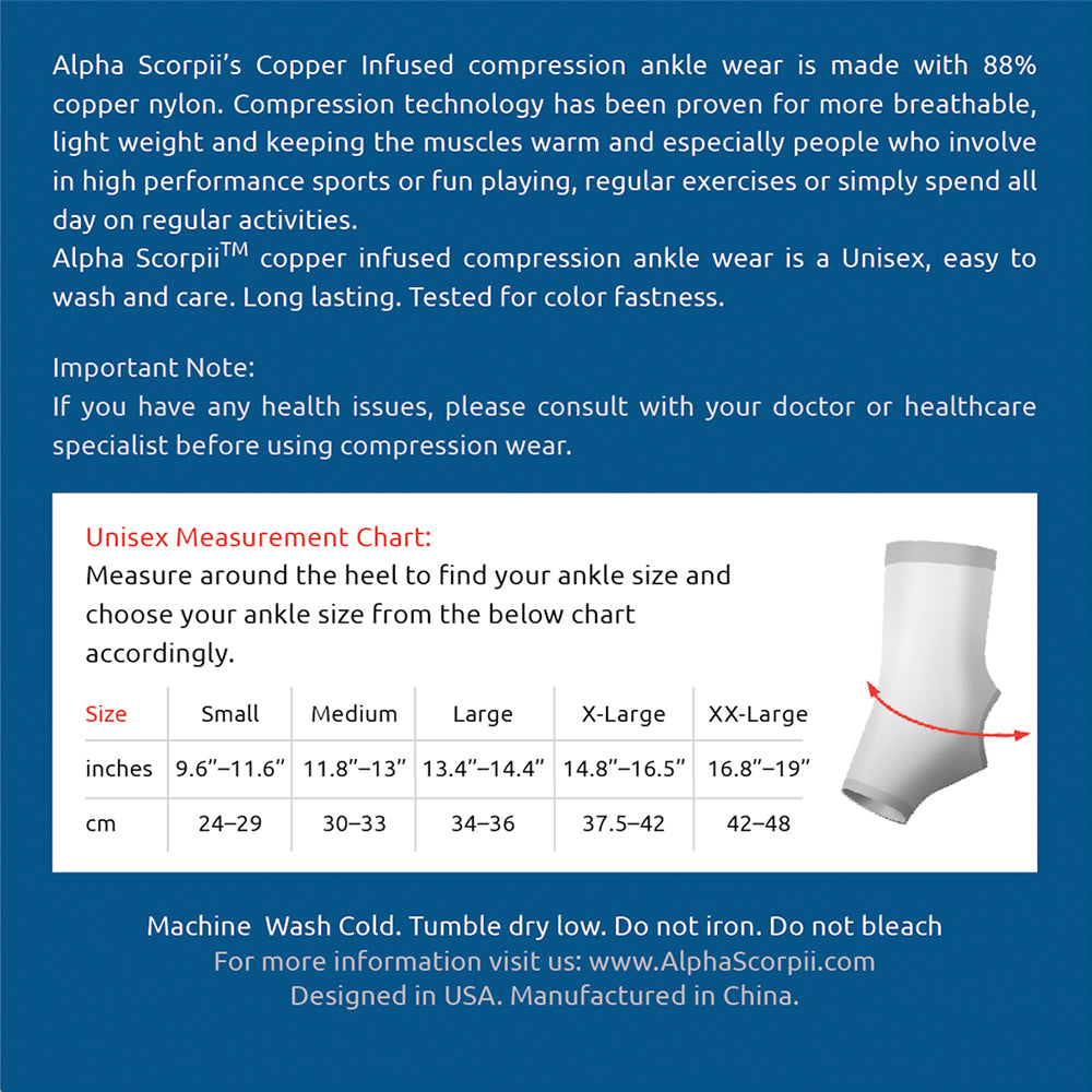 Ankle Copper Compression Sleeve